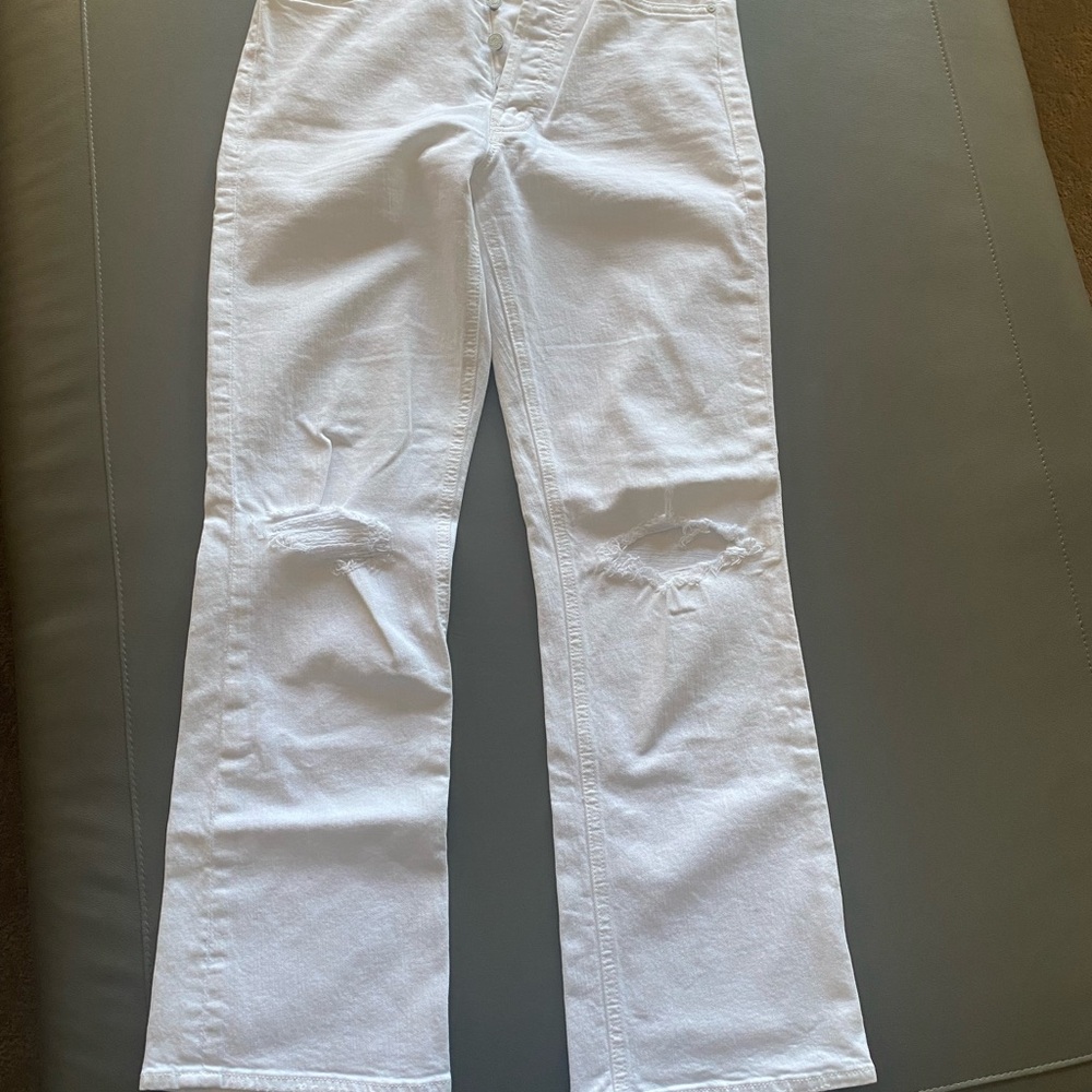 MOTHER Women's Crisp White  Jeans - Picture 3 of 10